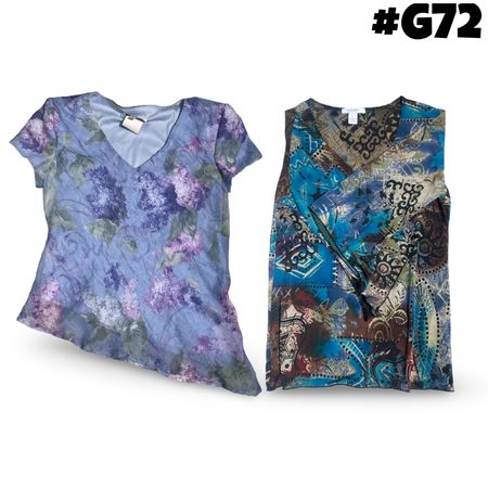 Y2K printed tops (brands) New York and Dress barn etc. #G72