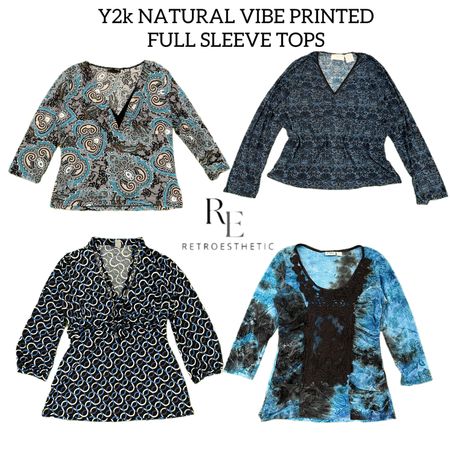 Y2k Natural Vibe Printed Full Sleeve Tops RE-3050