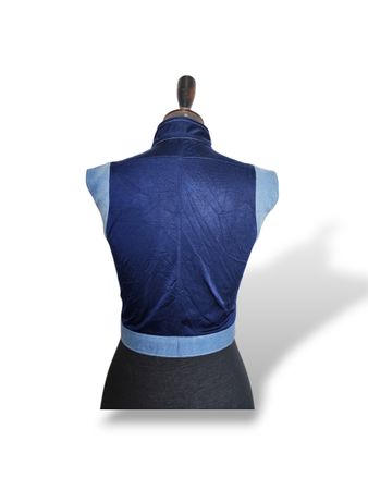 UPCYCLED SPORTS DENIM TOP