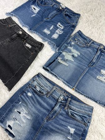 Fashion denim mini skirts