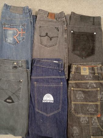 HD1453 Men Baggy Designer Jeans