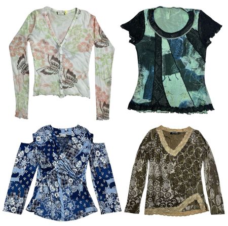 Y2K Grunge Fairycore Tops: TT-210