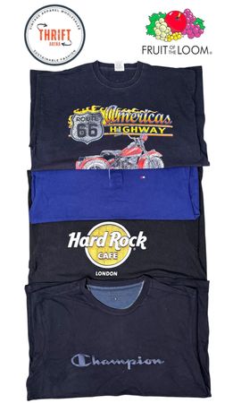 T2617 Mix T-Shirts👕  Brands: Tommy/Champion/Hard Rock/Fruit of the Loom/Mix