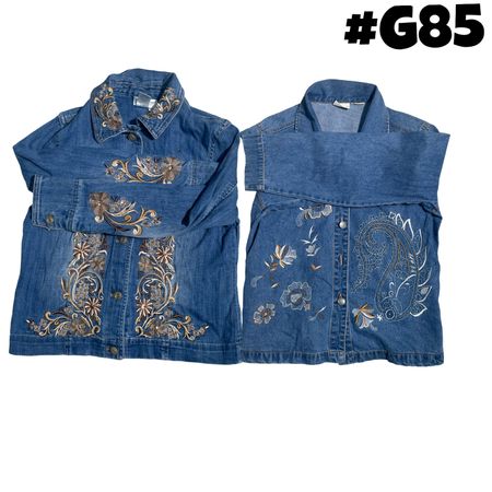 Leadis denim embroidered jackets(brands) ikon clothing.vaulla included etc #G.85