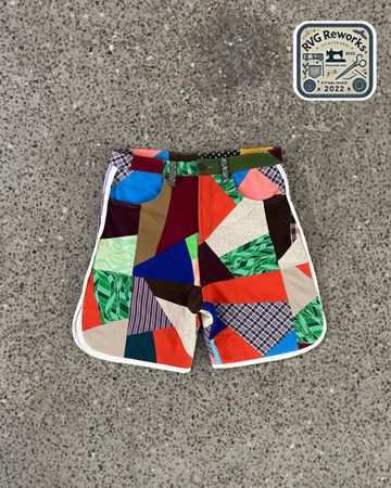 Upcycled Patchwork Quilt Shorts