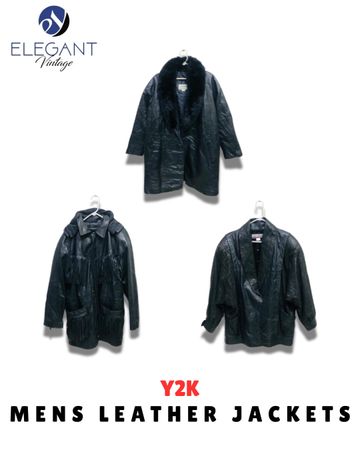 Y2K Mens Leather Jackets - EV1611