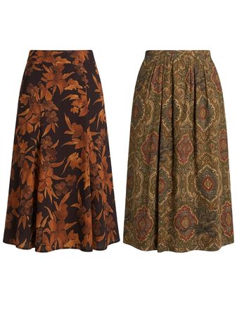 (FV-1221) Vintage 2000s Animal Print Midi Skirt Earth Tone Grunge Aesthetic