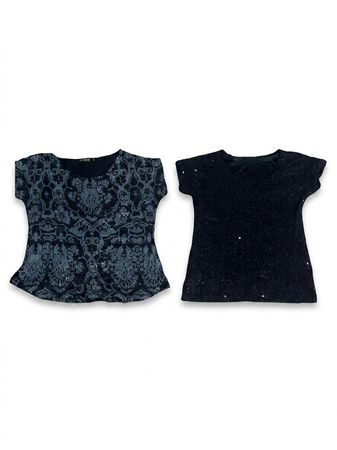(FV-1210) Vintage Y2K Baeded - Sequence Party wear Tops