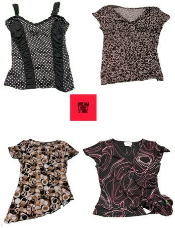 DESIGNER GRUNGE Y2K INSPIRED TOPS BRANDS INCLUDED JKLA CALIFORNIA,BE COOL ,ETC