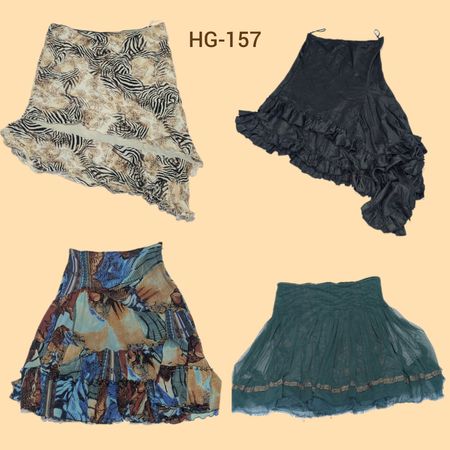 Y2K Earthy Tone Poly Skirts (HG-157)