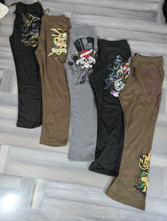 Ed Hardy Trousers, Mixed Collection, (Ed-038), 9 pcs