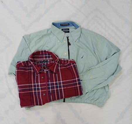 CR7734 Upcycled Mixed Branded Crop Shirts Bundle