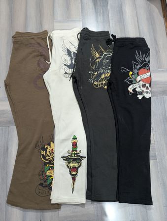 Ed Hardy Trousers, Mixed Collection, (Ed-036), 9 pcs