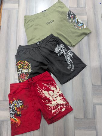 Ed Hardy Men's Printed Shorts, Mixed Collection, (Ed-039), 10 pcs