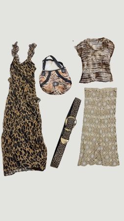 Ensemble Y2k Animal Marron