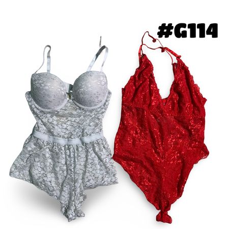 Women Lace Lingerie Set Sexy Nightwear Babydoll Teddy Bodysuit (brands) Victoria secret and push up etc . #G114