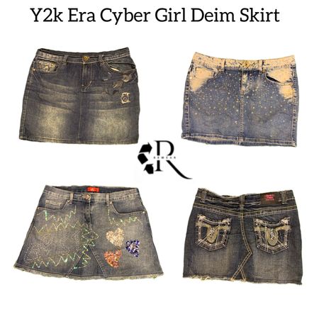 Y2K  Era Cyber Girl Denim Mini Skirt RW-1811