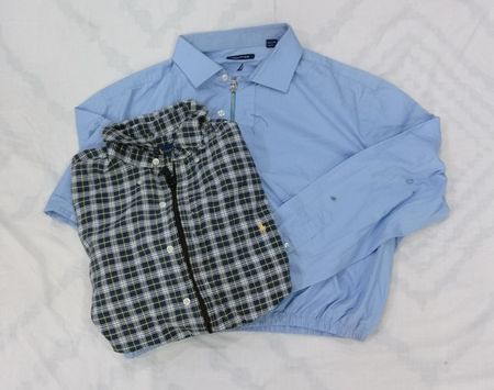 CR7738 Upcycled Mixed Branded Crop Shirts Bundle