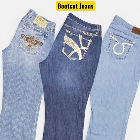 SA501 Y2k Bootcut Embroidery Jeans