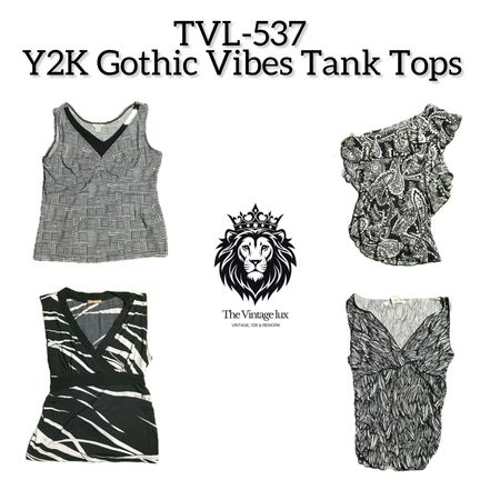 Y2K Gothic Vibe Tank Tops (TVL-537)