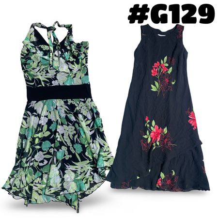 Y2K Printed Floral Dress (brands) Studios and Tommy it etc . #G129