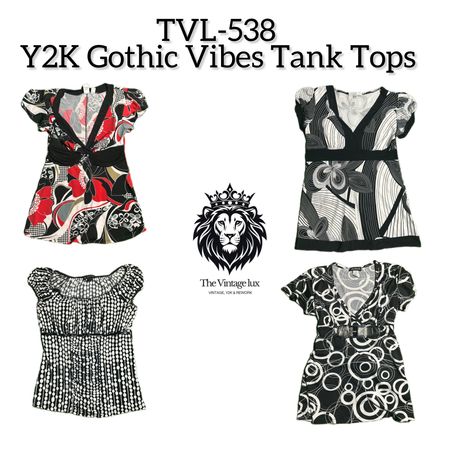 Y2K Gothic Vibes Tank Tops (TVL-538)