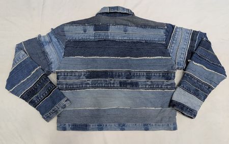 CR1533 Upcycled Denim Panel Jacket