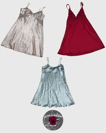 Y2K Silk Slip Dresses -  13 Pcs WR1334