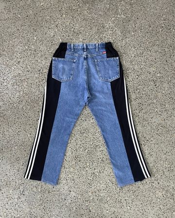 Upcycled Adidas and Denim Jean