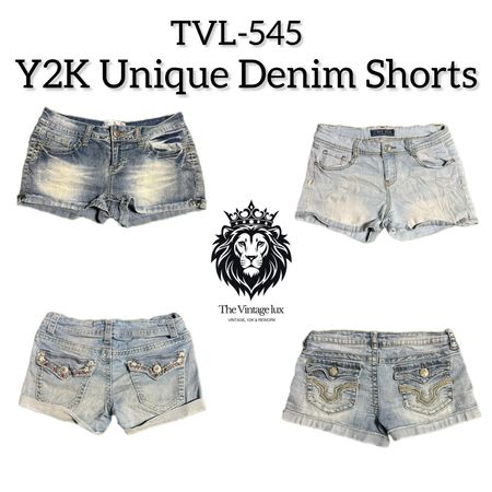 Y2K Unique Denim Shorts (TVL-545)