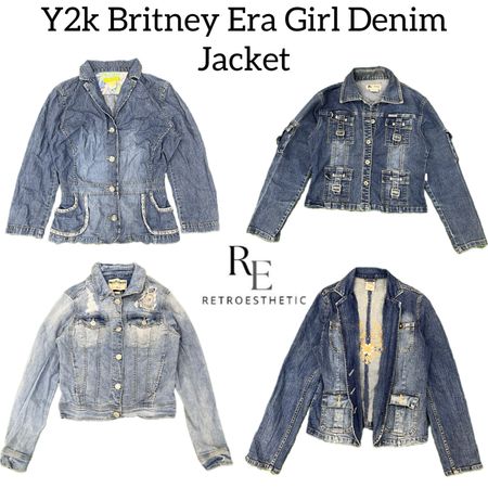 Y2K Edgy Girl Denim Jackets RE-3093
