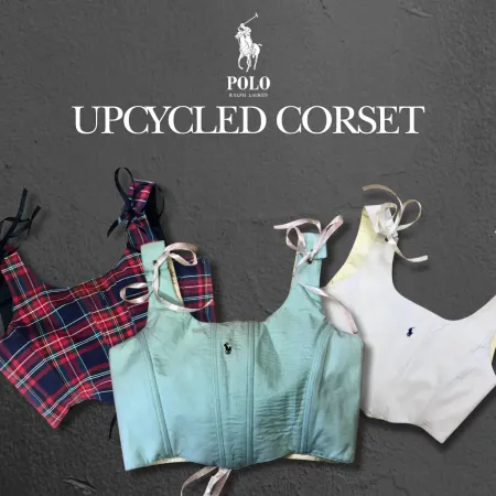 Custom handpick Upcycled branded RL corset
