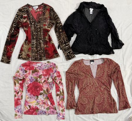 Y2K Vintage Mesh & Sheer Tops (149)
