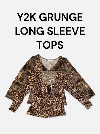 Y2K grunge long sleeve tops