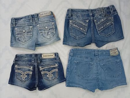 CR7778 Upcycled Mixed Branded Shorts