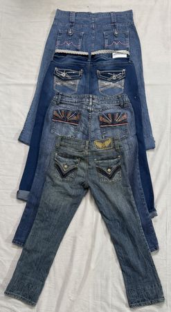 Y2K Statement Pocket Denim Capris (153)