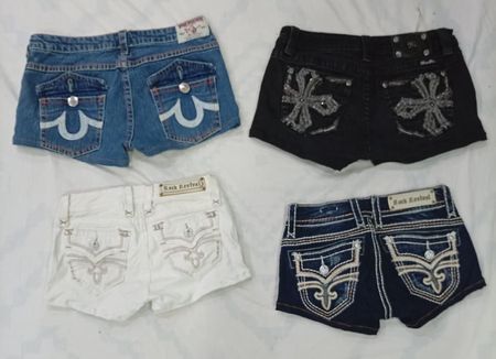 CR7781 Upcycled Mixed Branded Shorts