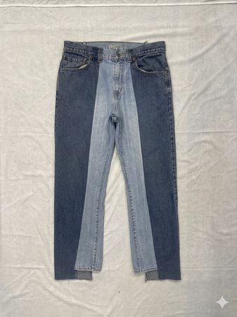 Upcycle Denim Half & Half Jeans  (Dv -04)