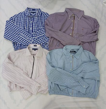 CR7731 Upcycled Tommy Hilfiger & Nautica Crop Shirts