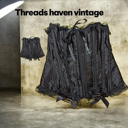 TH#004 all black corset