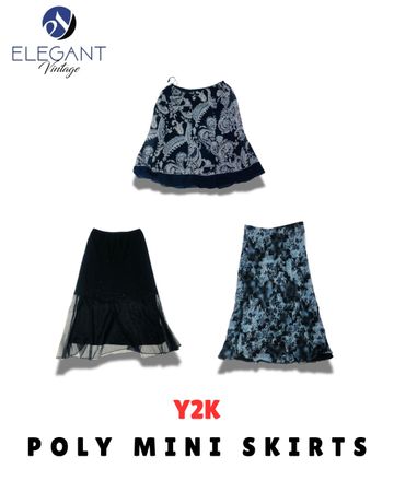 Y2K Poly Midi Skirts - EV1721