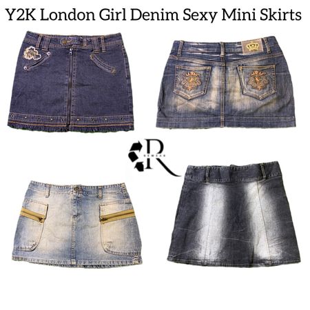Y2K London Girl Denim Sexy Mini Skirts RW-1830