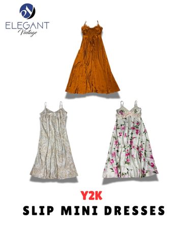 Y2K Slip Midi Dresses - EV1737