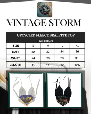 Upcycled Fleece Bralette Tops