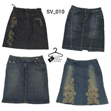 Y2K denim Midi Skirts