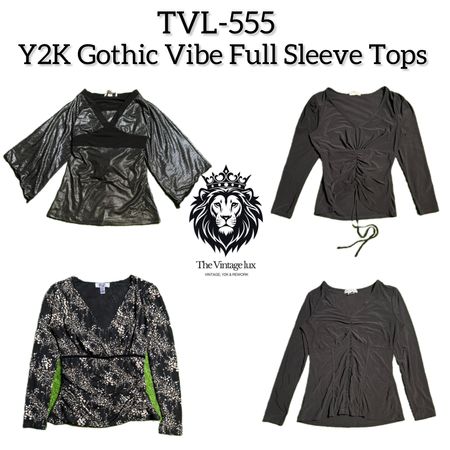 Y2K Gothic Vibe Full Sleeve Tops (TVL-555)