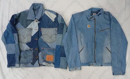 CR7789 Upcycled Carhartt & Levi's Denim Jackets