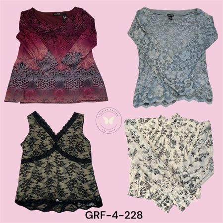 Y2K Grafikdruck Poly Top – Leichtes Freizeitbluse (GRF-4-228)