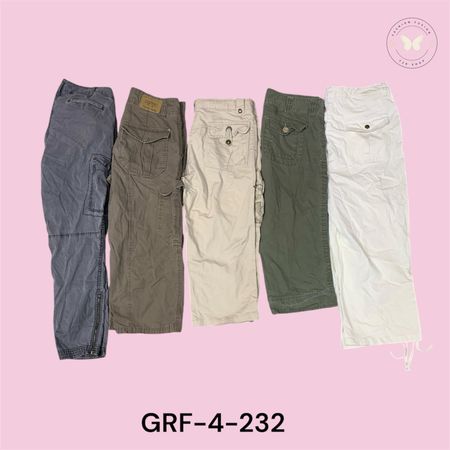 Women’s Y2K Cargo Capri – Trendy Low Waist Utility Pants (GRF-4-232)