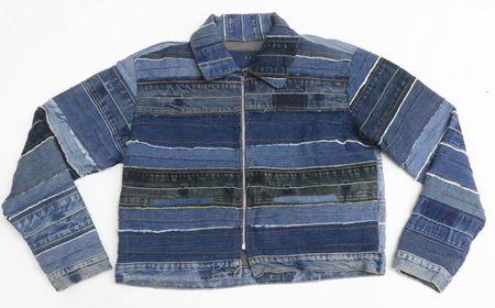 CR1534 Upcycled Denim Panel Jacket